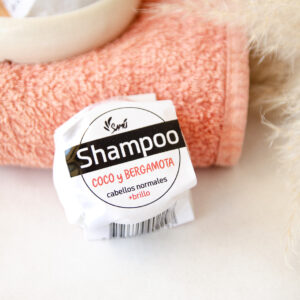 Shampoo sólido con coco y bergamota