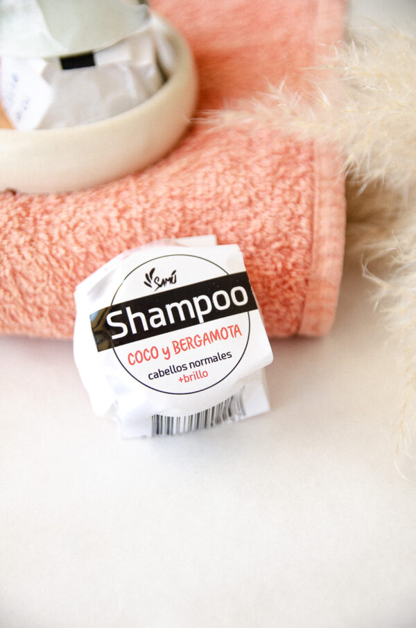 Shampoo sólido con coco y bergamota